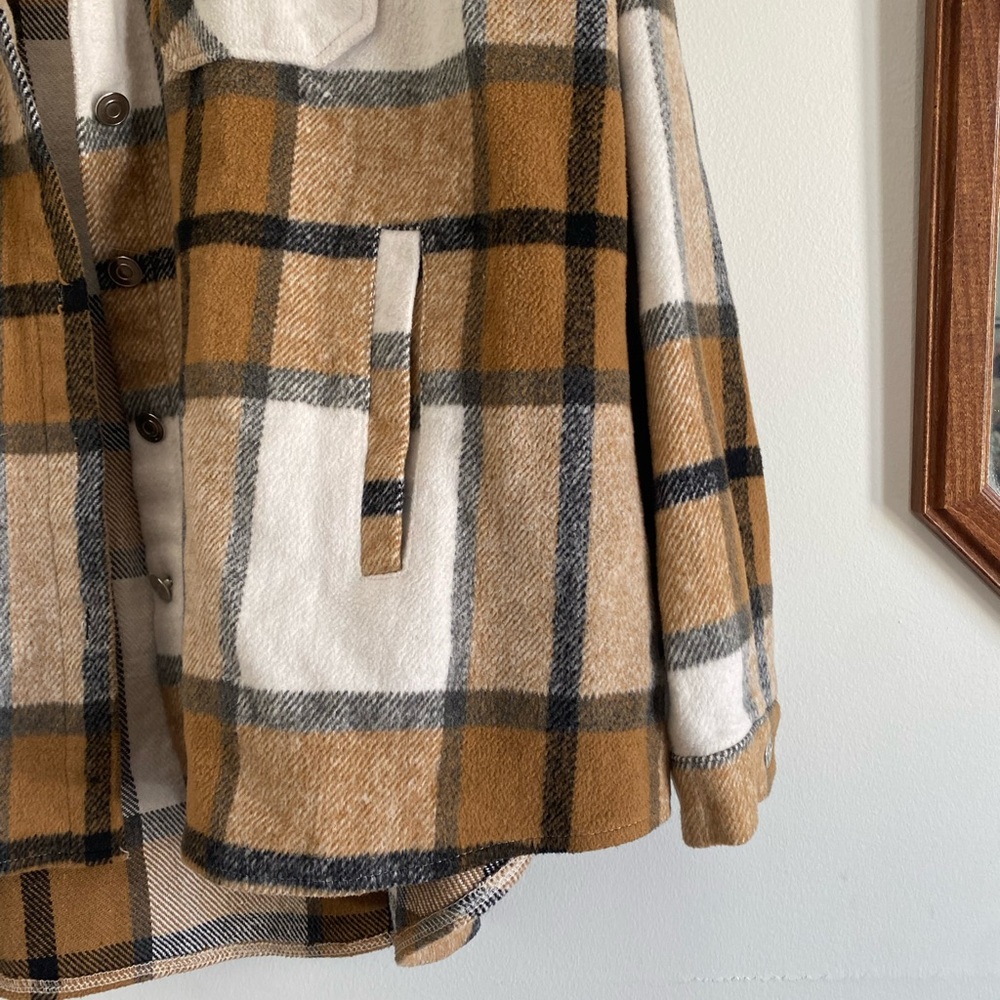 Plaid Button-Up Jacket - image 3